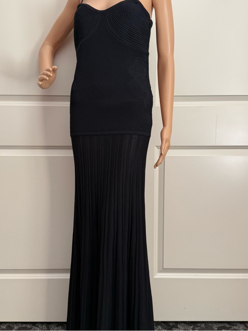 New Camila Coelho Strapless Black Knit Maxi Dress - Picture 9 of 9